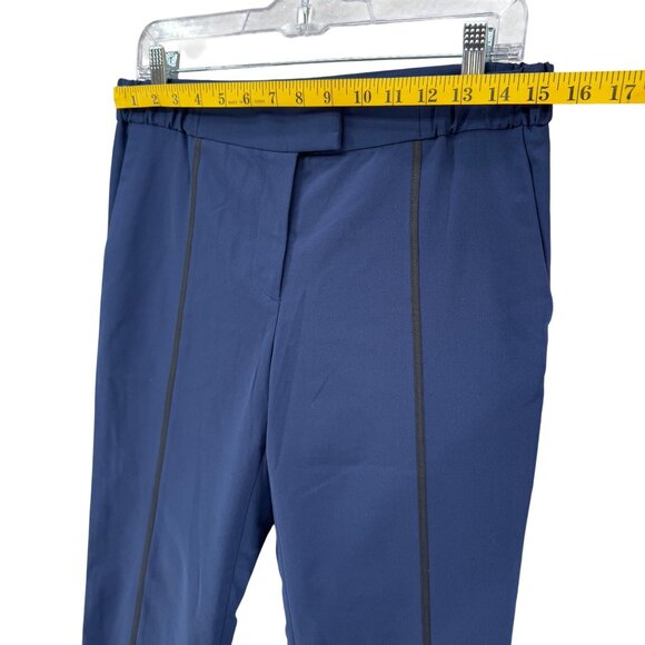 ICB New York Pants Womens Navy Blue Black Stripe Made in Japan Size 8 - Picture 7 of 9